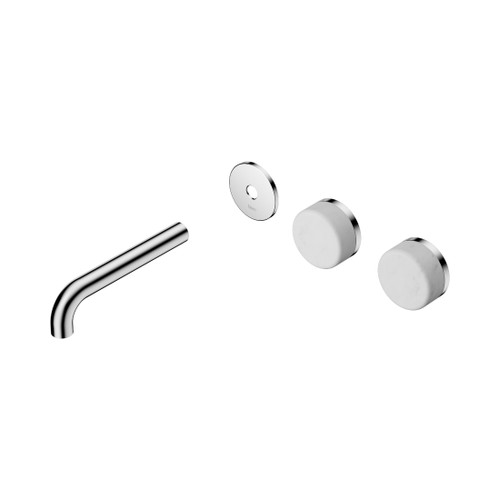 Serenity Wall Basin Set 160mm Offset Spout With Carrara Handle Trim Kit Only Chrome