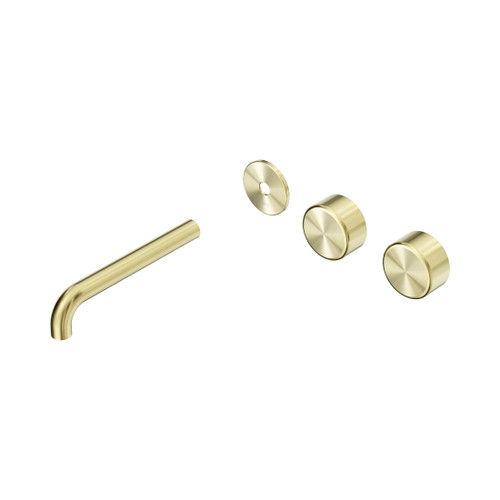 Serenity Wall Basin Set 185mm Offset Spout With Metal Handle Trim Kit Only Brushed Gold