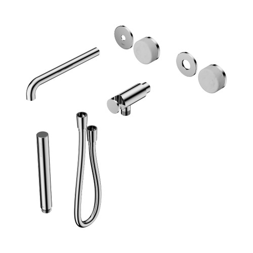 Serenity Progressive Shower System With Spout With Carrara Handle And Slim Shower Trim Kit Only Chrome
