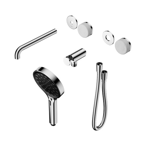 Serenity Progressive Shower System With Spout With Carrara Handle And Hand Shower Trim Kit Only Chrome