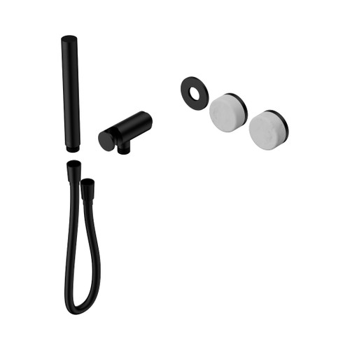 Serenity Progressive Shower System With Carrara Handle And Slim Shower Trim Kit Only Matte Black
