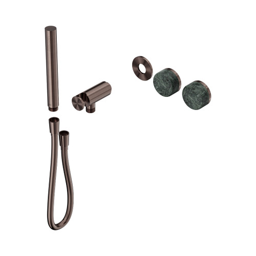 Serenity Progressive Shower System With Verde Alpi Handle And Slim Shower Trim Kit Only Brushed Bronze