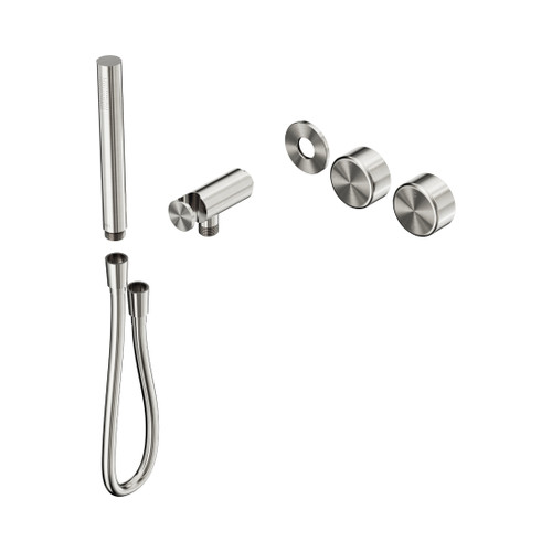 Serenity Progressive Shower System With Metal Handle And Slim Shower Trim Kit Only Brushed Nickel