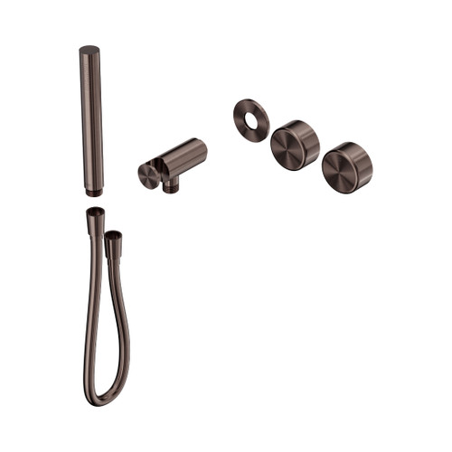 Serenity Progressive Shower System With Metal Handle And Slim Shower Trim Kit Only Brushed Bronze
