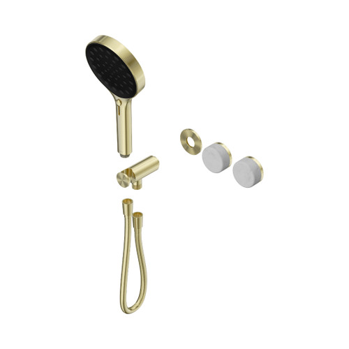 Serenity Progressive Shower System With Carrara Handle And Hand Shower Trim Kit Only Brushed Gold