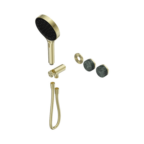 Serenity Progressive Shower System With Verde Alpi Handle And Hand Shower Trim Kit Only Brushed Gold