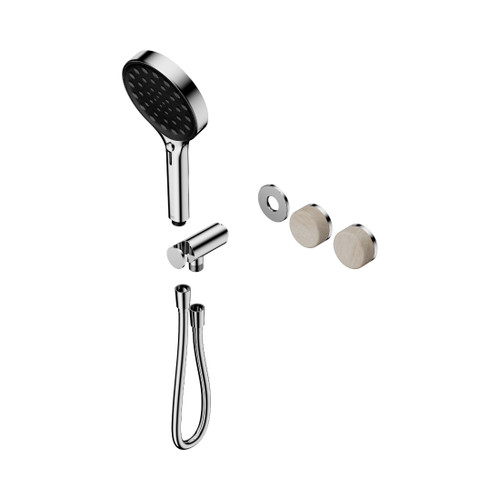 Serenity Progressive Shower System With Rome Travertine Handle And Hand Shower Trim Kit Only Chrome