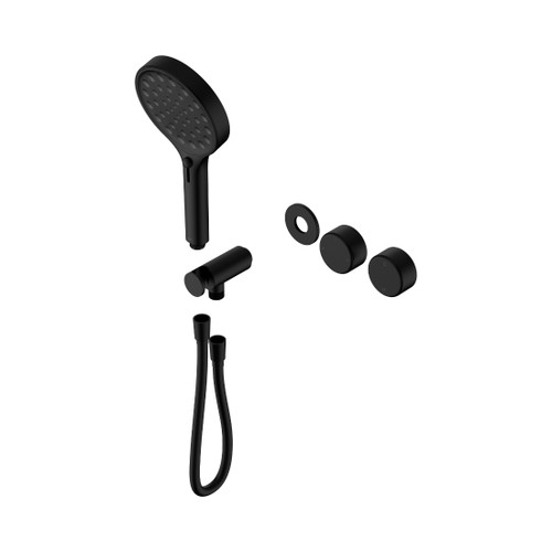 Serenity Progressive Shower System With Metal Handle And Hand Shower Trim Kit Only Matte Black