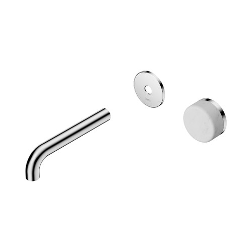 Serenity Progressive Wall Basin Mixer 160mm Spout With Carrara Handle Trim Kit Only Chrome