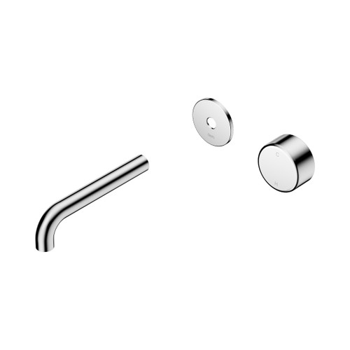 Serenity Progressive Wall Basin Mixer 160mm Spout With Metal Handle Trim Kit Only Chrome