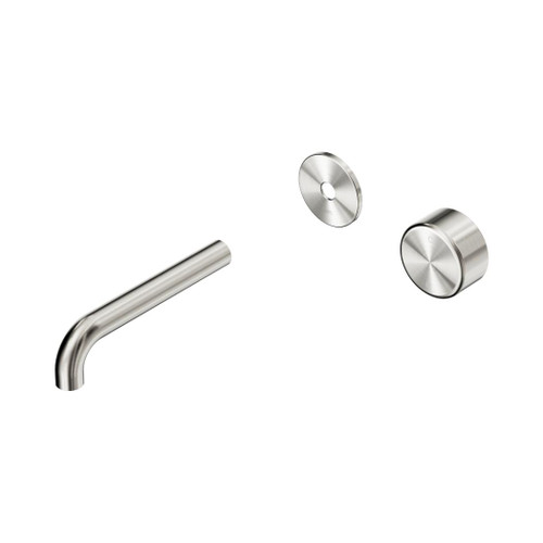 Serenity Progressive Wall Basin Mixer 160mm Spout With Metal Handle Trim Kit Only Brushed Nickel