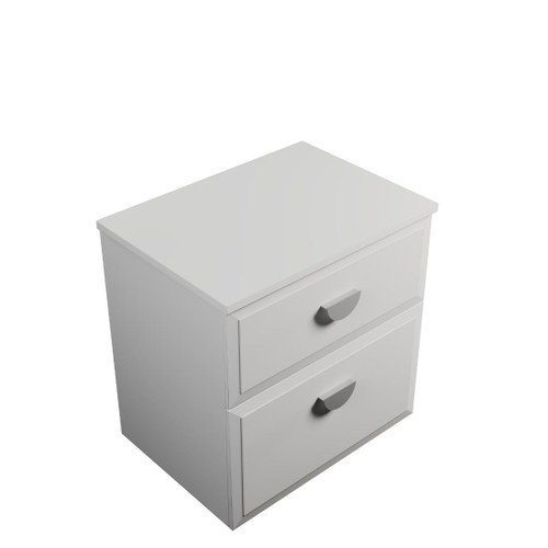 Eden Wall Hung Vanity 610 2 Drawer (Top/Bottom) Ceramic Piedra Top White