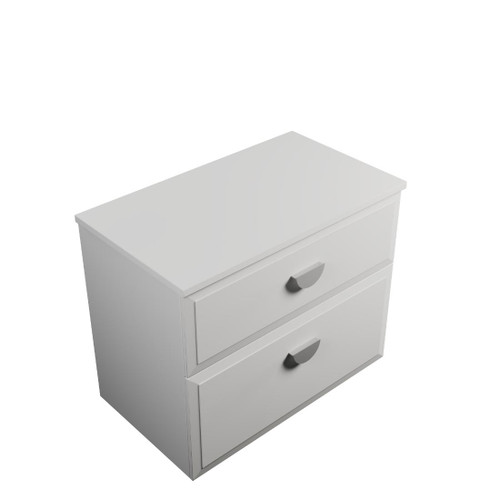 Eden Wall Hung Vanity 710 2 Drawer (Top/Bottom) Colour Kordura Top With Basin White
