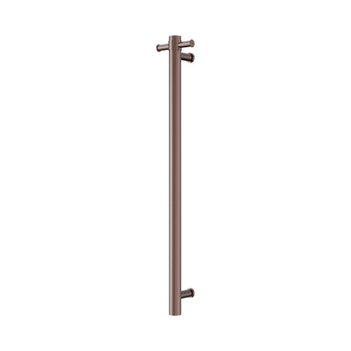 Mecca Towel Rail 240V Single Vertical Heated Brushed Bronze