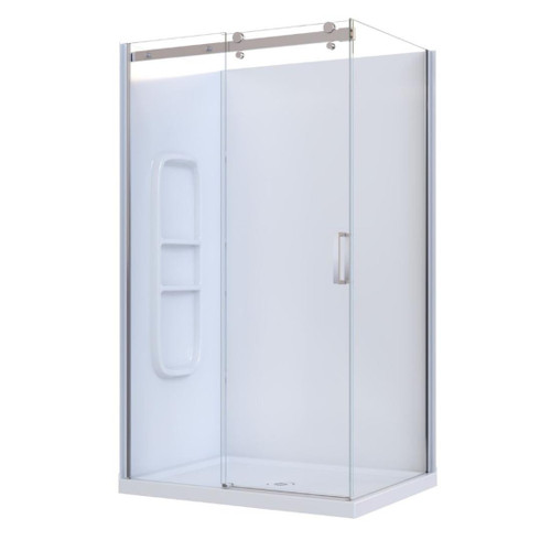 Anita Acrylic Shower 2 Sided 1200mm x 915mm Side Mould Chrome Left Hand