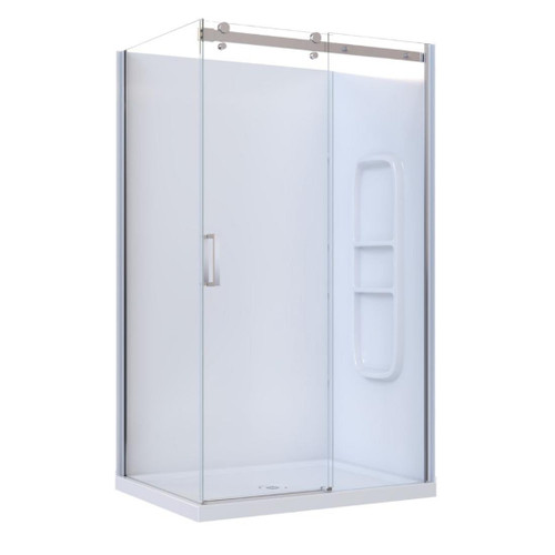 Anita Acrylic Shower 2 Sided 1200mm x 915mm Side Mould Chrome Right Hand