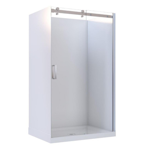 Anita Acrylic Shower 3 Sided 1200mm x 915mm Flat Wall Chrome