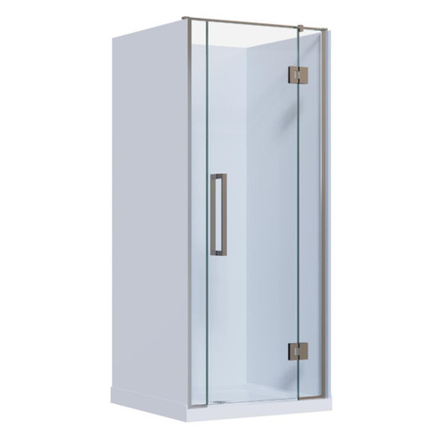 Ankara Acrylic Shower 3 Sided 900mm Flat Wall Chrome Standard Profile