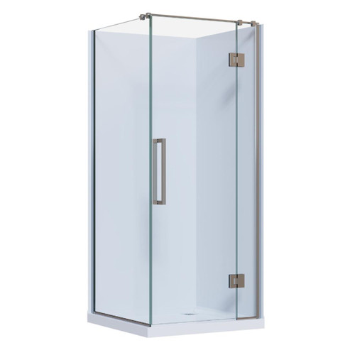 Ankara Acrylic Shower 2 Sided 1000mm x 1000mm Flat Wall Chrome Standard Profile