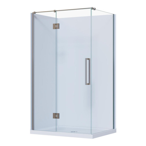 Ankara Acrylic Shower 2 Sided 1200mm x 900mm Flat Wall Chrome Standard Profile Left Hand