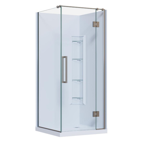 Ankara Acrylic Shower 2 Sided 1000mm x 1000mm Corner Mould Chrome Standard Profile