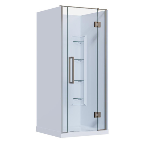Ankara Acrylic Shower 3 Sided 1000mm Corner Mould Chrome Standard Profile