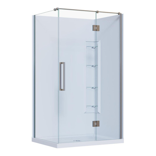 Ankara Acrylic Shower 2 Sided 1200mm x 900mm Corner Mould Chrome Standard Profile Right Hand