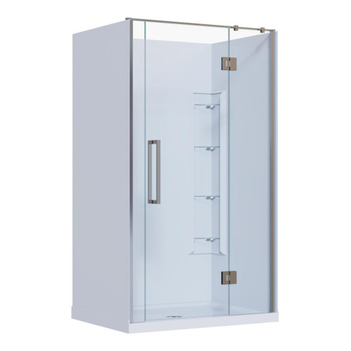 Ankara Acrylic Shower 3 Sided 1200mm x 900mm Corner Mould Chrome Standard Profile