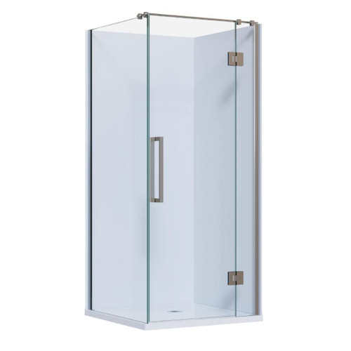 Ankara Acrylic Shower 2 Sided 915mm x 915mm Flat Wall Chrome Low Profile Centre Waste