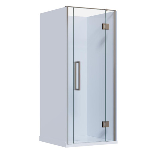 Ankara Acrylic Shower 3 Sided 900mm Flat Wall Chrome Low Profile