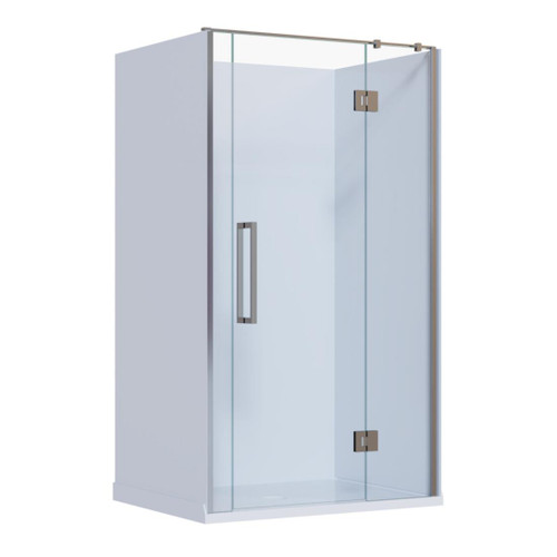 Ankara Acrylic Shower 3 Sided 1200mm x 915mm Flat Wall Chrome Low Profile