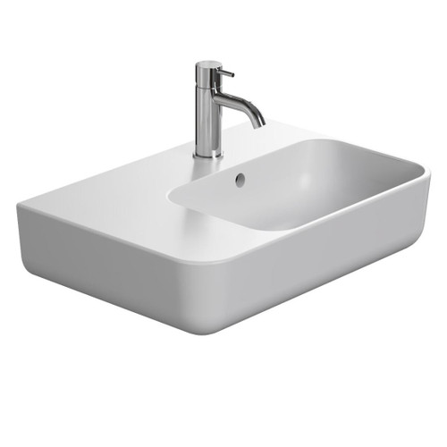 Elevate Slim Wall Basin 550 x 380mm Right
