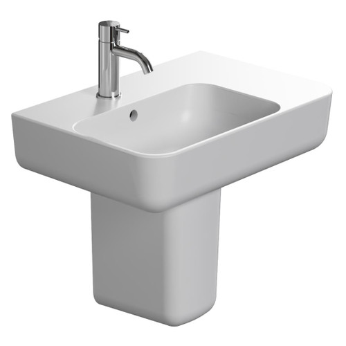 Elevate Slim Wall Basin With Shroud 550 x 380mm Left
