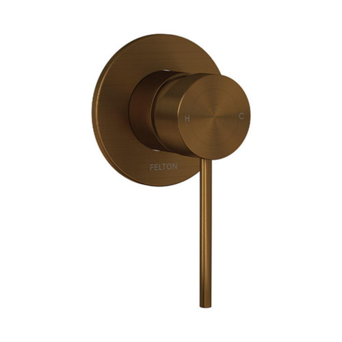 Linea Mains Pressure Shower Mixer Brushed Bronze 1 Box