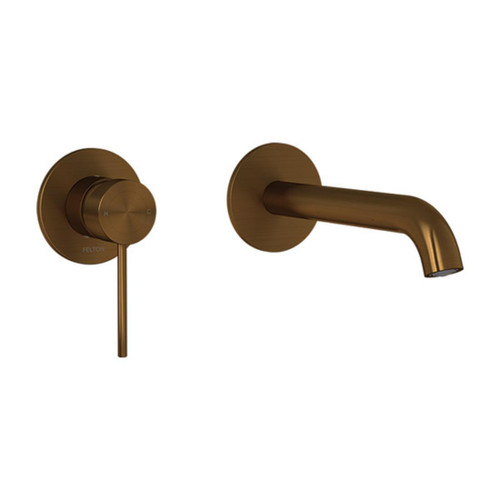 Linea Wall Mounted Basin / Bath Mixer Brushed Bronze 1 Box