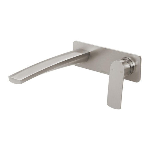SwitchMix Mekko Wall Basin/Bath Mixer Set 200mm Brushed Nickel
