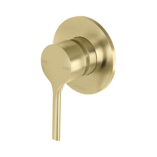 Vivid SwitchMix Slimline Oval Shower/Wall Mixer Fit-Off Kit Brushed Gold