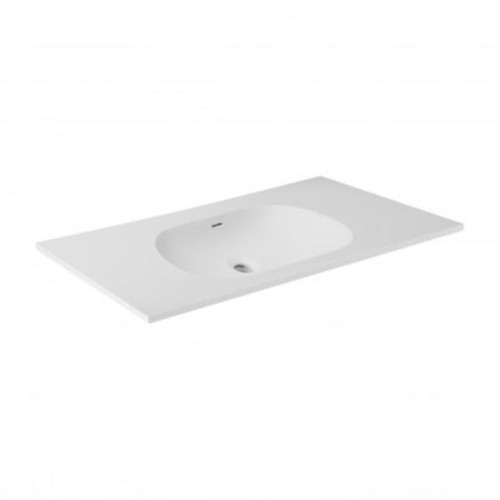 Elecast Ovale Vanity Top 890 x 455 x 130mm No Taphole Matt White