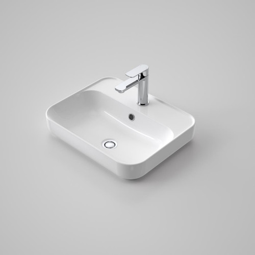 Tribute Inset Basin 500 White 1 Taphole Overflow