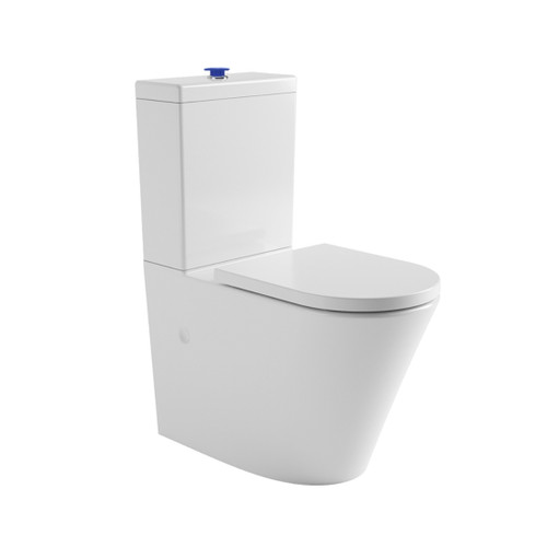 Sierra Back To Wall Toilet Suite Slim Seat And Raised Button