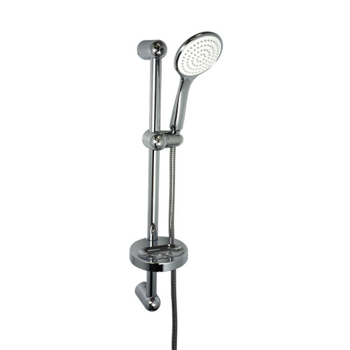 Handshower Slide Rail Set Single Spray Slim Head Hose Wall Elbow Chrome