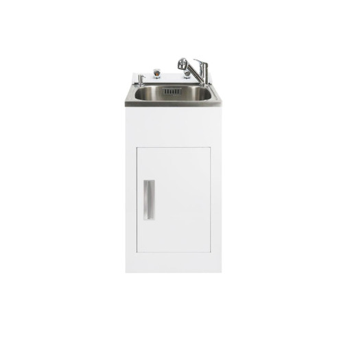Laundry Tub 460mm Wide Door Model With Washing Machine Taps on Console & Pullout Spray Mixer