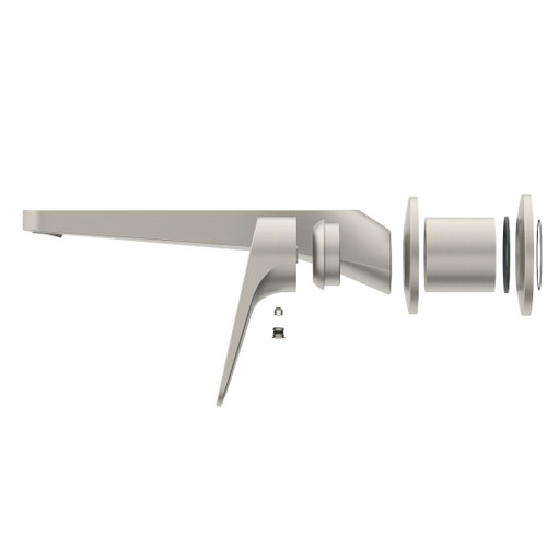 Maku MK2 Wall Basin/Bath Mixer Trim Kit 200mm Brushed Nickel