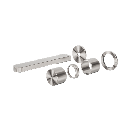 Pure Wall Basin/Bath Mixer SS316L Progressive Separate Back Plate Trim Kits Only Brushed Nickel