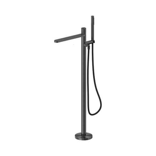 Pure Freestanding Bath Mixer SS316L Progressive With Outdoor Shower HoseGraphite