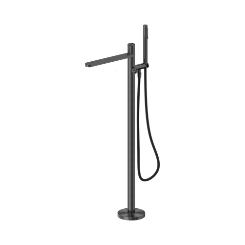 Pure Freestanding Bath Mixer SS316L Progressive With Outdoor Shower HoseGraphite