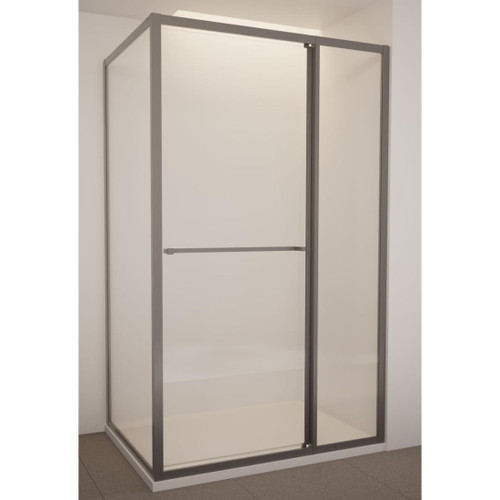 Tivoli Inslide Shower 1200 x 1000mm Metallic Flat Wall Centre Waste Left Hand