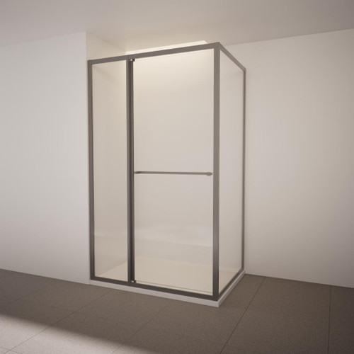 Tivoli Inslide Shower 1200 x 900mm Metallic Side Recessed Wall Centre Waste Right Hand