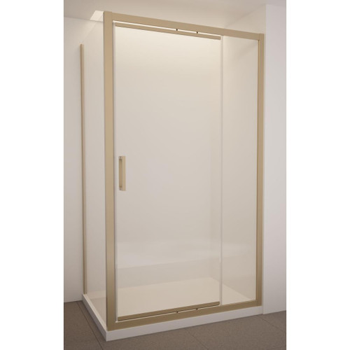 Tivoli Inswing Shower 1200 x 900mm Metallic Flat Wall Centre Waste Left Hand