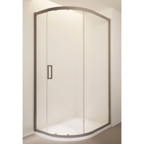 Tivoli Round Sliding Shower 1200 x 900mm Metallic Tile Centre Waste Right Hand